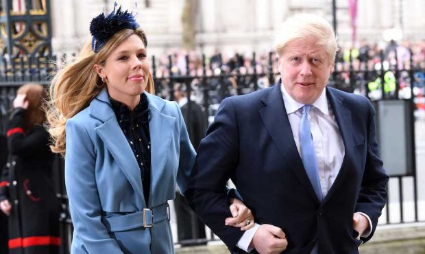 Prime Minister of Great Britain Boris Johnson and Carrie Symonds attend the Commonwealth Day Servic...
